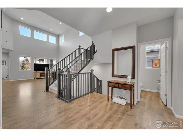 a view interior of a house livingroom and hardwood floor