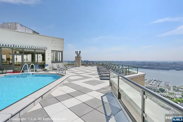a view of a terrace with chairs