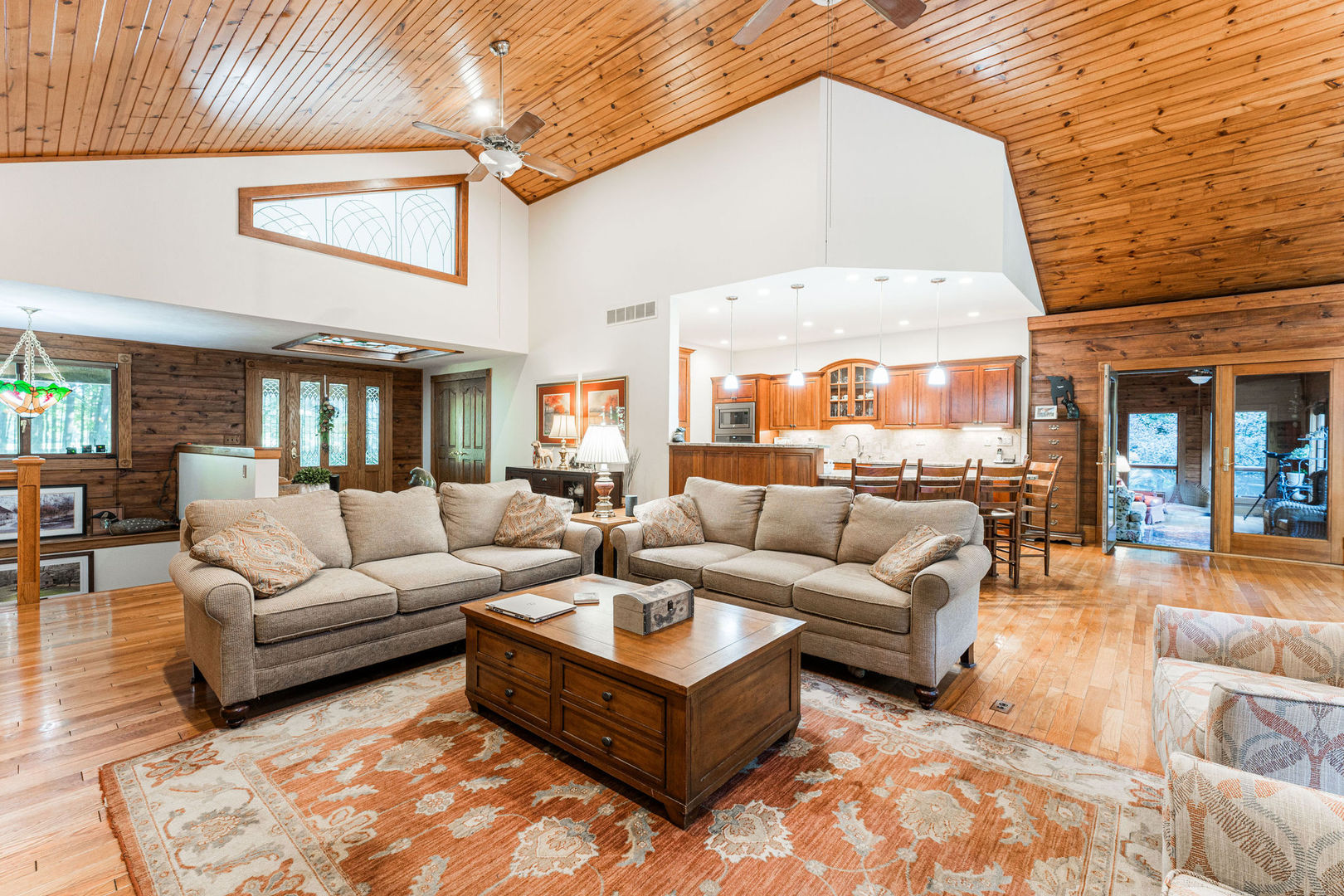 4060 Old State Road Kirkland, IL 60146 - Photo 6 of 51 a living room with furniture and a fireplace