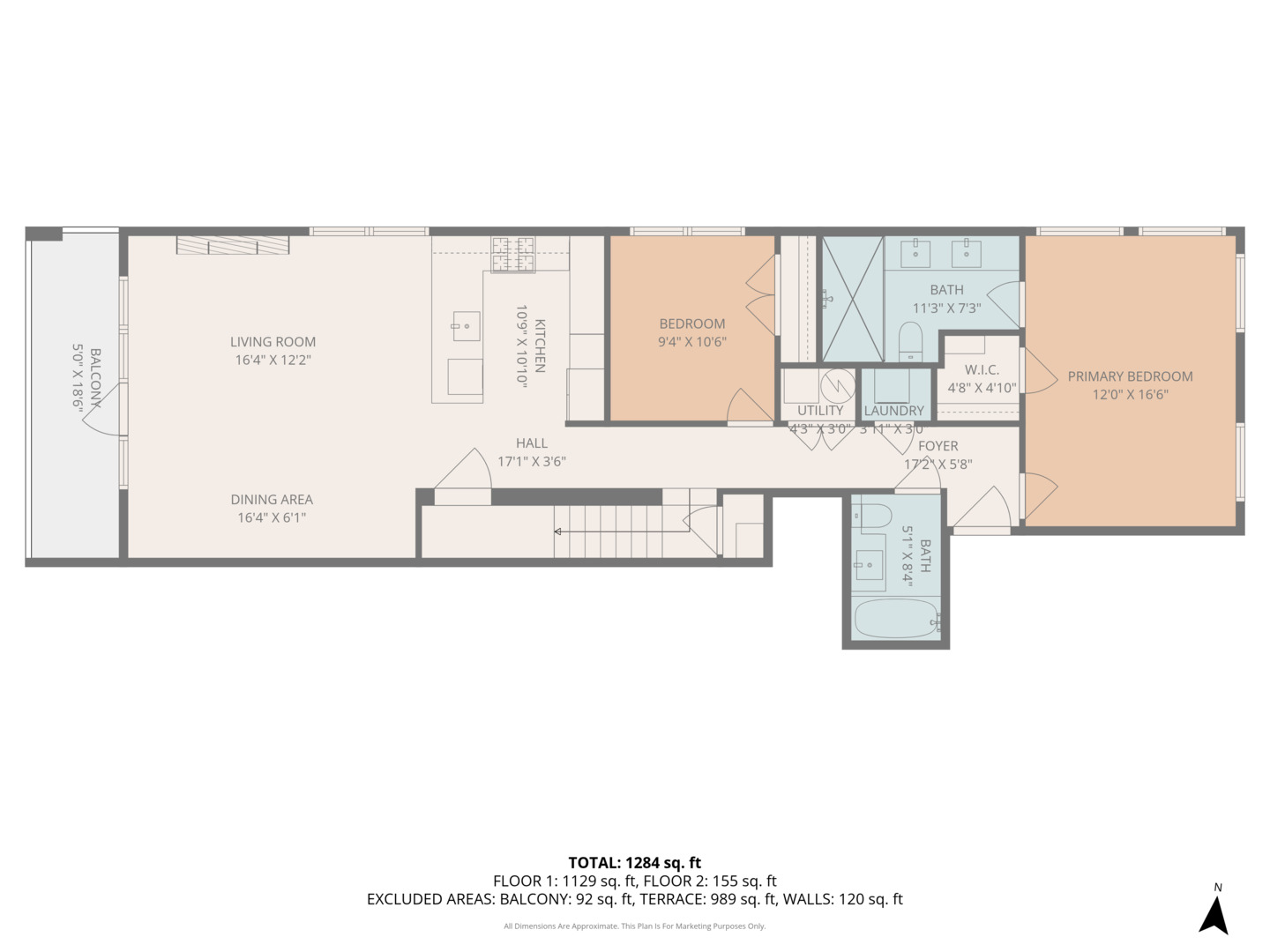 2237 North Hoyne Avenue, Unit 3N Chicago, IL 60647 - Photo 20 of 22 a picture of a floor plan