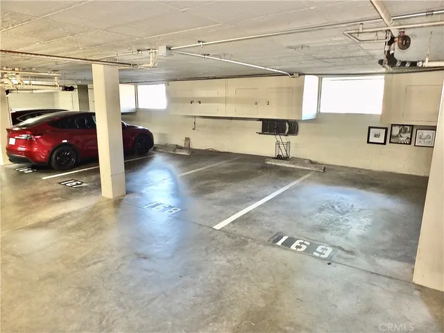 a view of parking garage