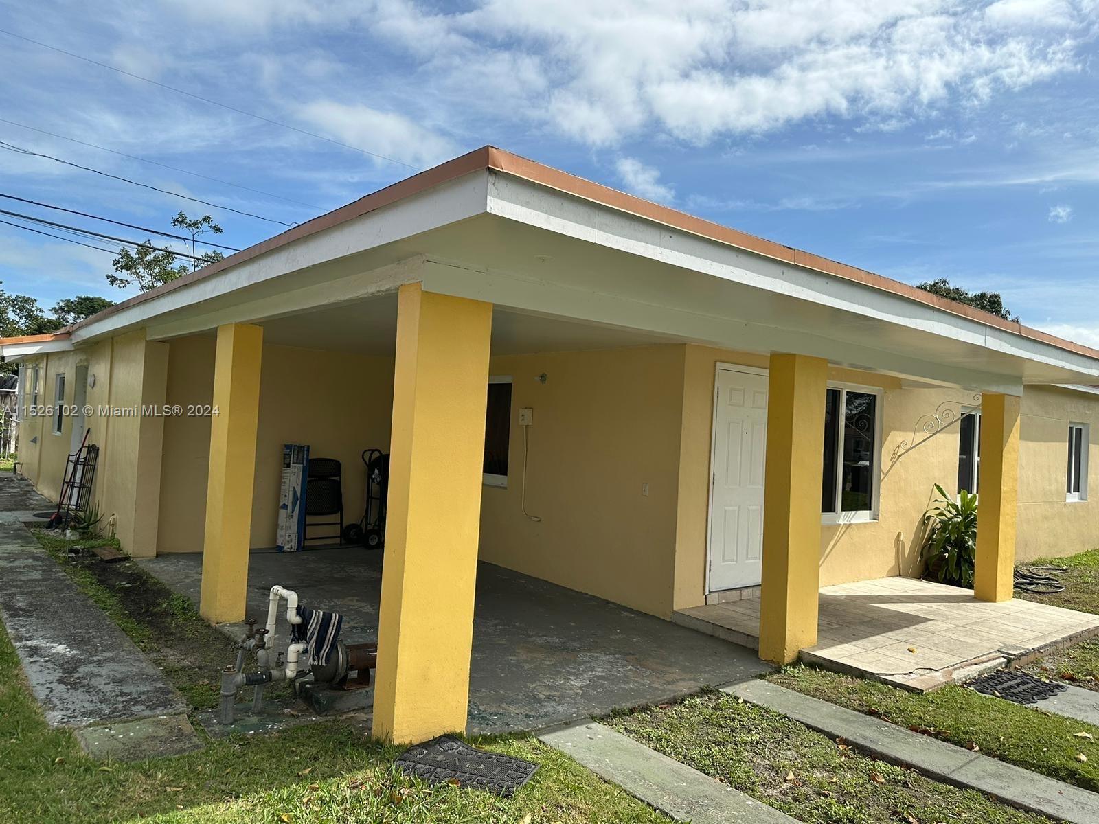 a front view of a house