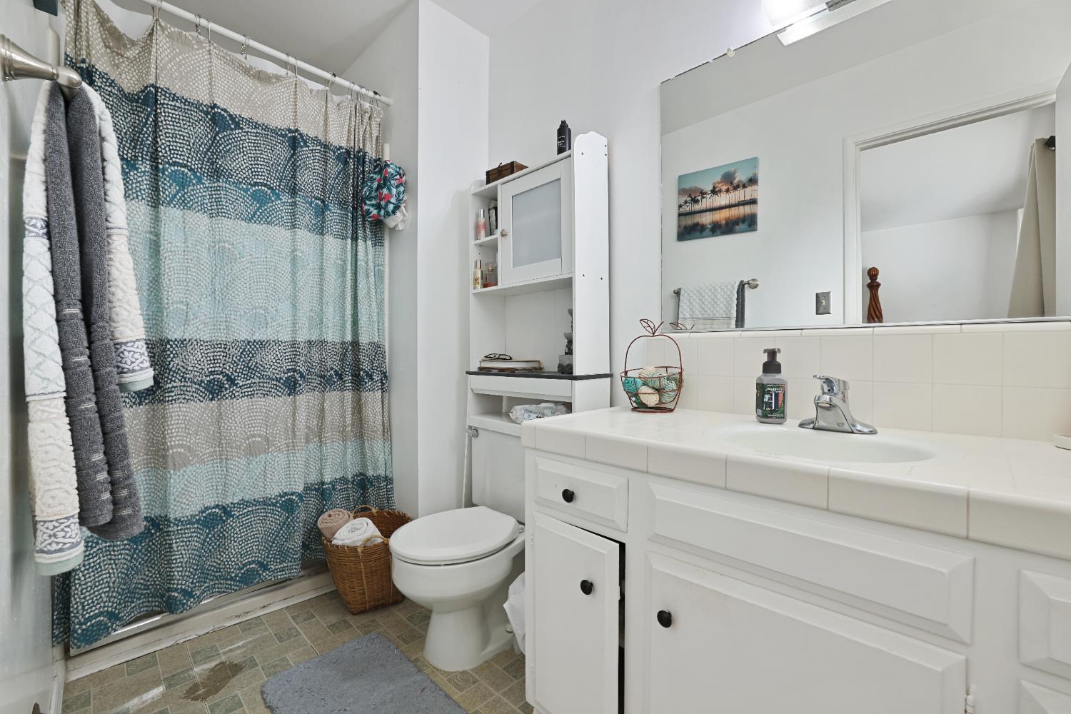 1608 Kruger Drive Modesto, CA 95355 - Photo 21 of 35 a bathroom with a sink a toilet and shower