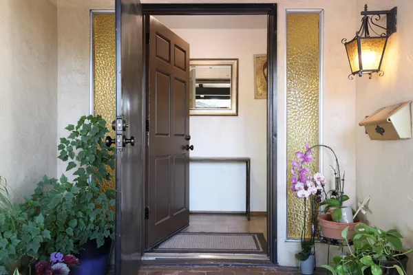 a front view of a house