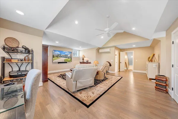 a swimming pool view with a lake view