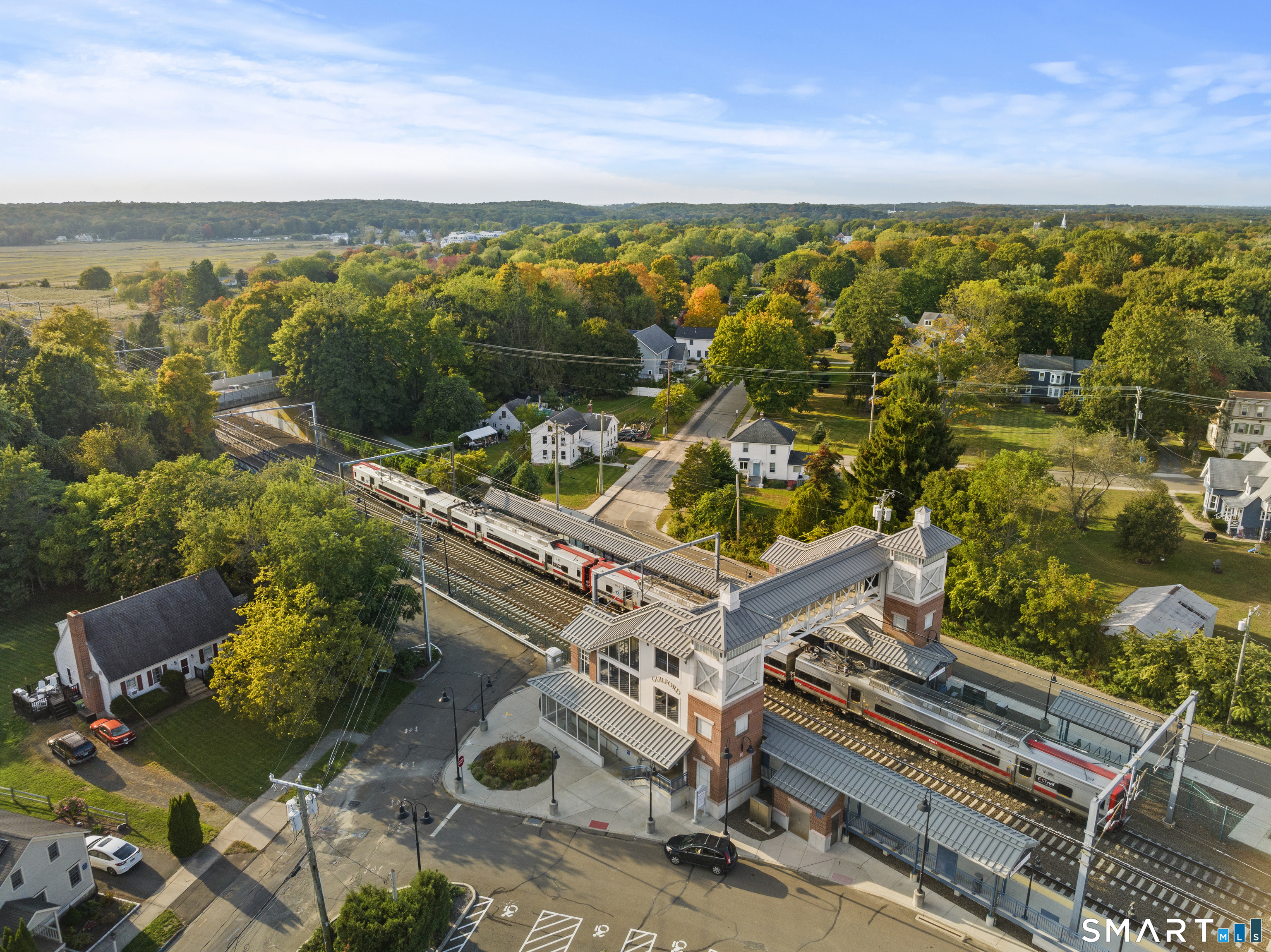 122 Lower Road Guilford, CT 06437 - Photo 38 of 40 Convenient commuter rail access provides an easy connection to New Haven, Stamford, and New York City, making this an ideal location for commuters, guests, and regional travel.