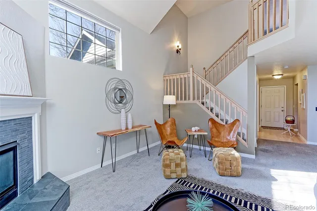 a outdoor space with furniture