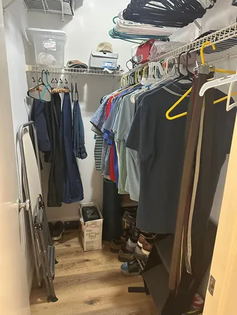 a room with a desk and chair