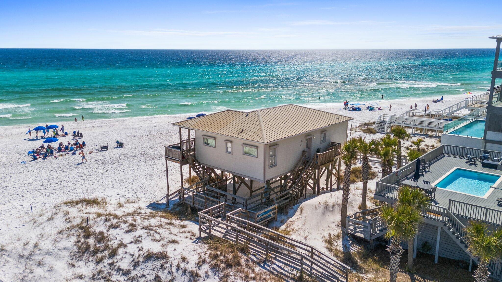 17 Fort Panic Road Santa Rosa Beach, FL 32459 - Photo 2 of 19 an aerial view of a house with a ocean view