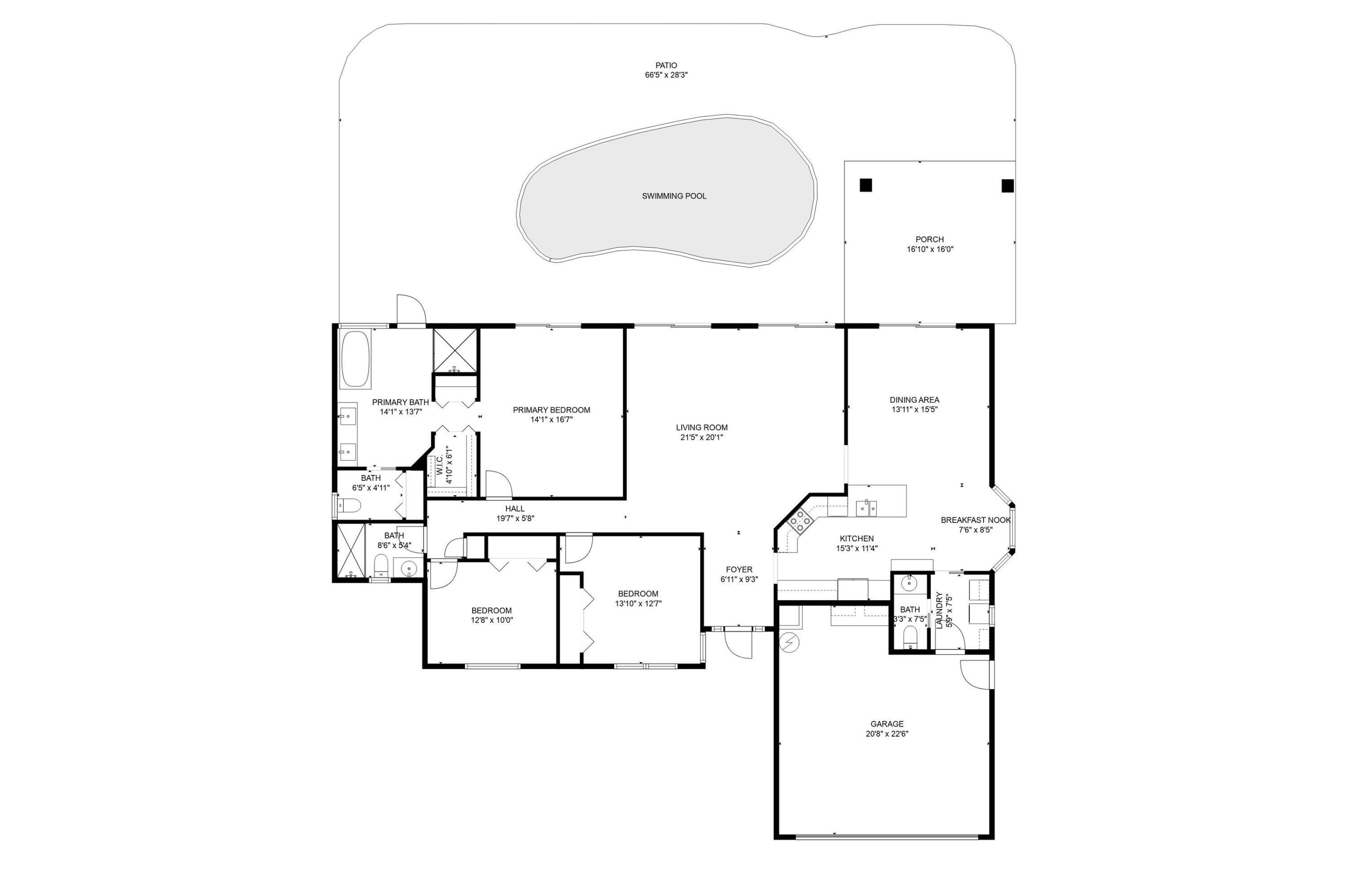 7598 Fairway Trail Boca Raton, FL 33487 - Photo 50 of 50 a picture of a floor plan