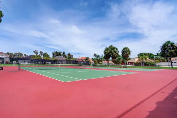 a view of a tennis court