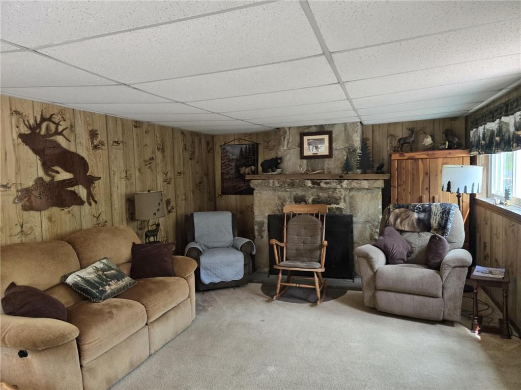 23 Rock Hill Road Weedville, PA 15868 - Photo 4 of 35 a living room with furniture and a fireplace