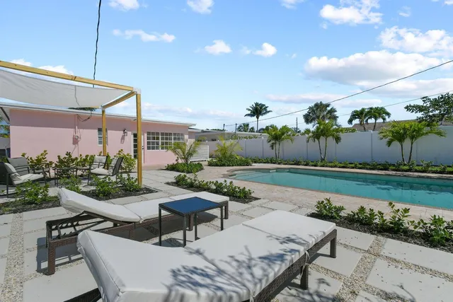 a view of an outdoor seating area
