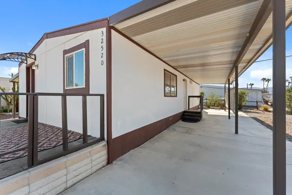 a view of a porch