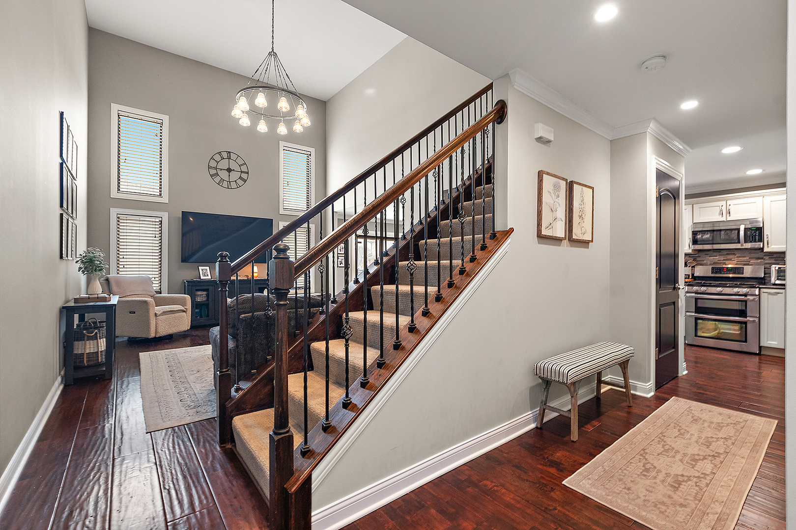 8237 Pecan Place Frankfort, IL 60423 - Photo 5 of 39 a view of entryway and hall with wooden floor