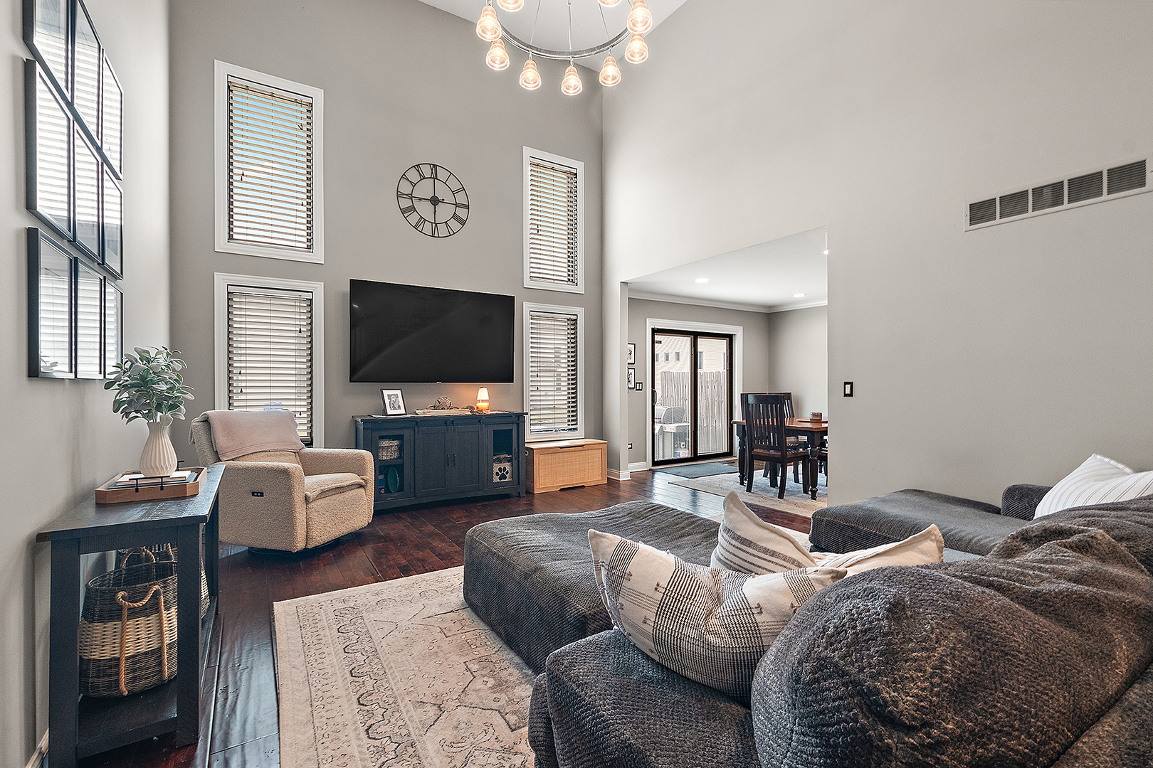 8237 Pecan Place Frankfort, IL 60423 - Photo 6 of 39 a living room with furniture and a flat screen tv