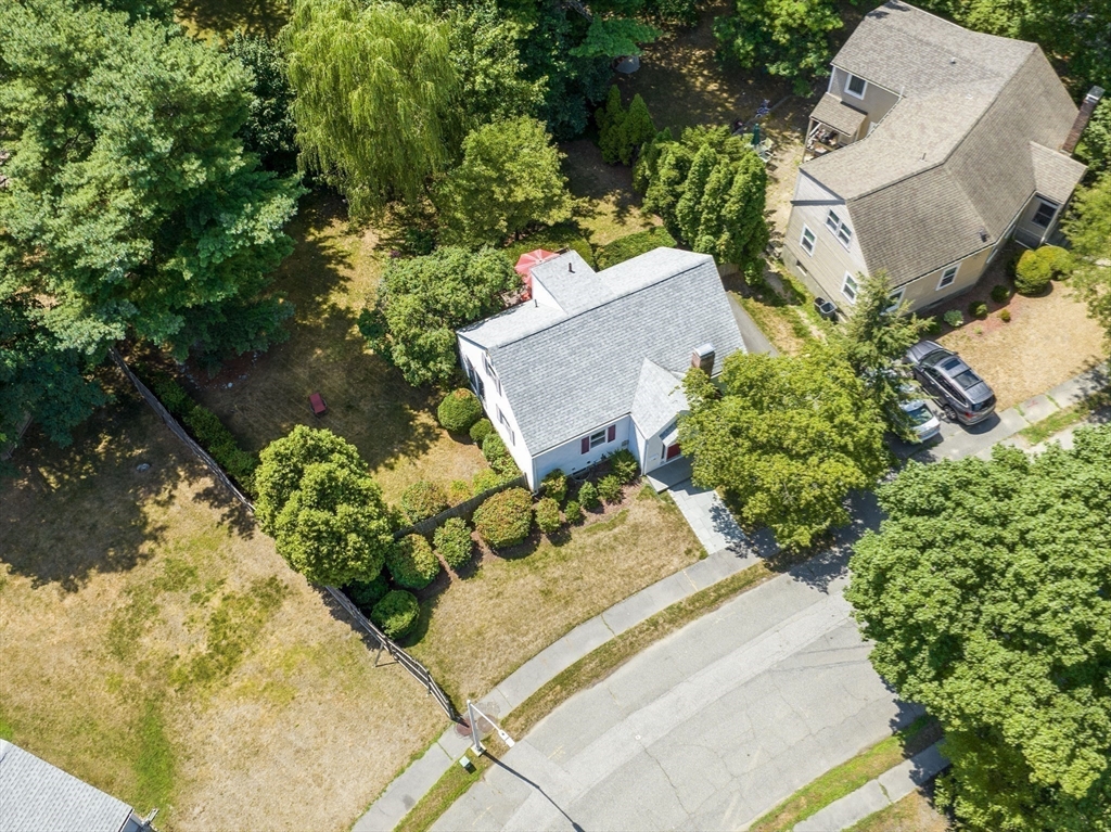 44 Westlund Road Belmont, MA 02478 - Photo 23 of 30 an aerial view of a house with a yard and a fountain