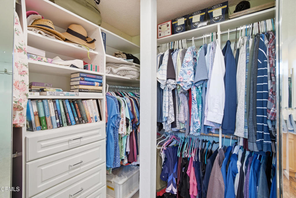 1288 Old Ranch Road Camarillo, CA 93012 - Photo 34 of 61 a view of walk in closet with clothes and shoes