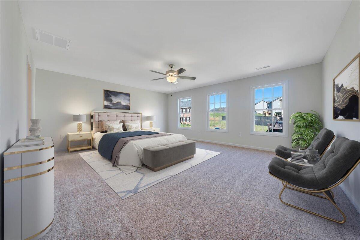 3076 Isabel Lane Salem, VA 24153 - Photo 10 of 16 a bedroom with a large bed and a couch