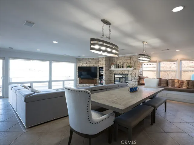 a view of kitchen and living room