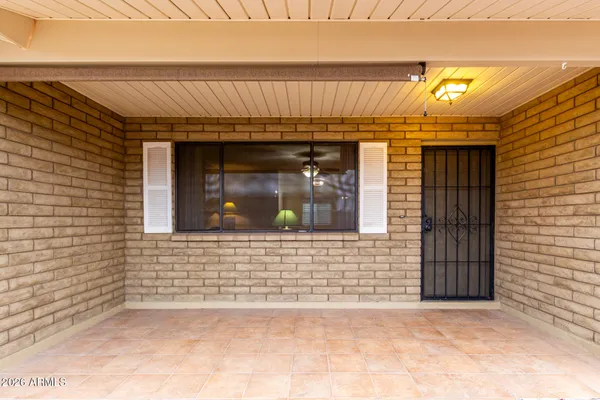 a view of front door of house