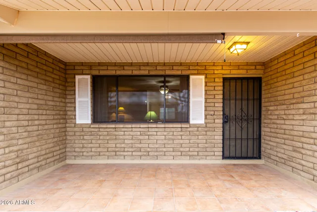 a view of front door of house