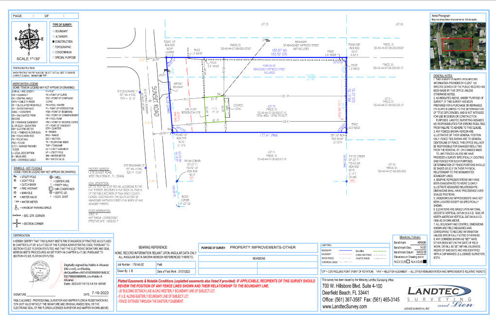 1278 Sunset Road West Palm Beach, FL 33406 - Photo 5 of 5 Boundary