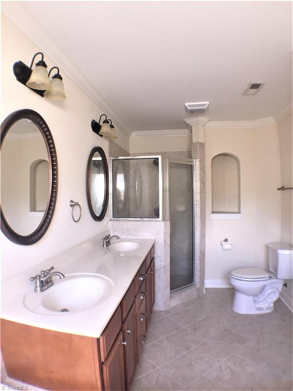 8275 Coldwater Road Stokesdale, NC 27357 - Photo 23 of 30 Master Bath View from Opposite Side Showing Walk In Shower