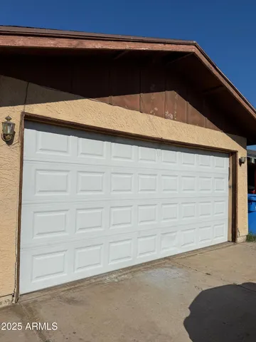 a view of wooden door
