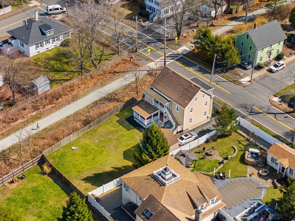 12 Chestnut Street Danvers, MA 01923 - Photo 15 of 25 an aerial view of a house with a swimming pool