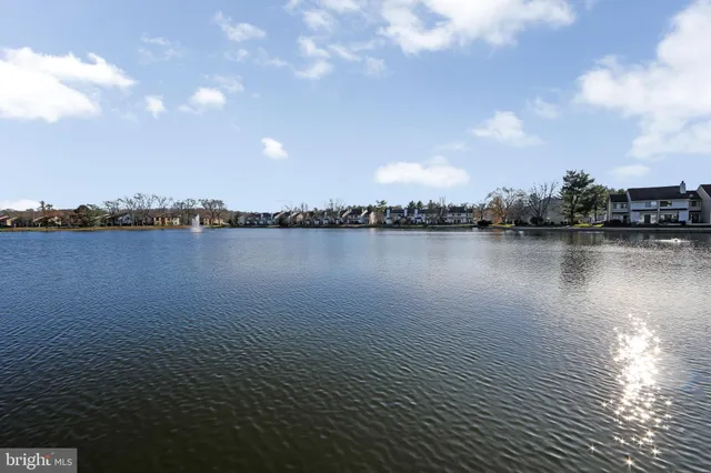 a view of a lake with houses