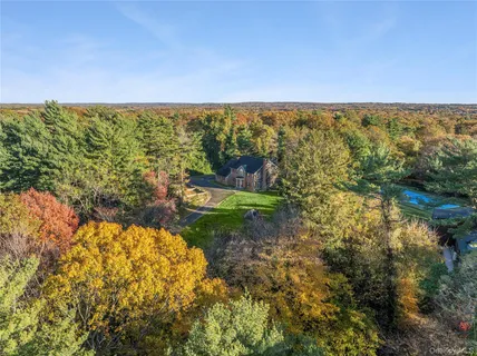 a view of a field with an ocean