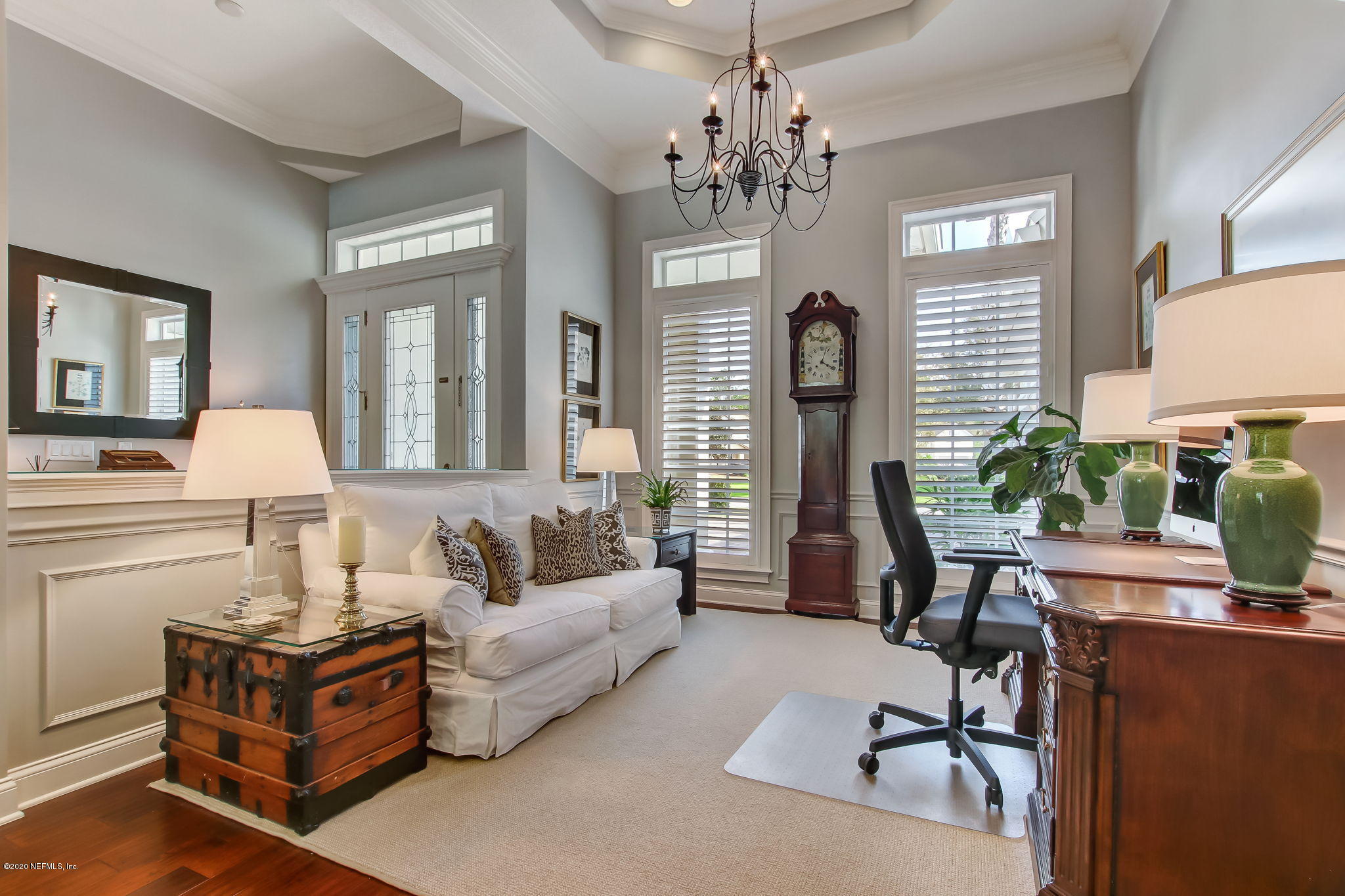 28 Lighthouse Point Circle Ponte Vedra, FL 32081 - Photo 10 of 108 a living room with furniture wooden floor and a chandelier