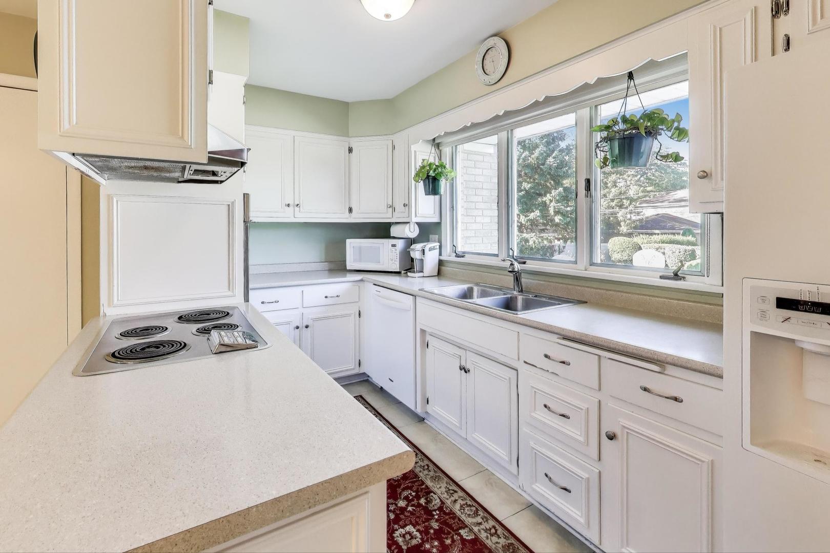 804 Euclid Avenue Elmhurst, IL 60126 - Photo 7 of 28 a kitchen with granite countertop a sink appliances cabinets and a large window