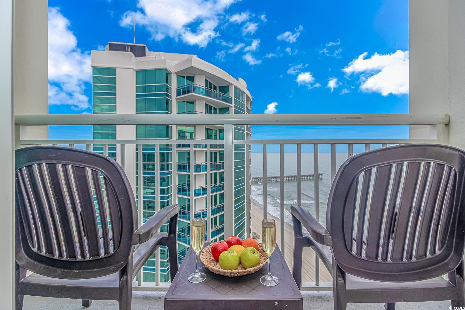 201 South Ocean Boulevard, Unit 1905 Myrtle Beach, SC 29577 - Photo 24 of 32 Balcony featuring a water view