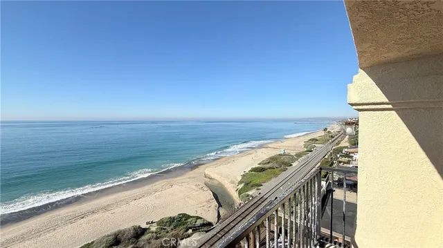 a view of ocean from a balcony