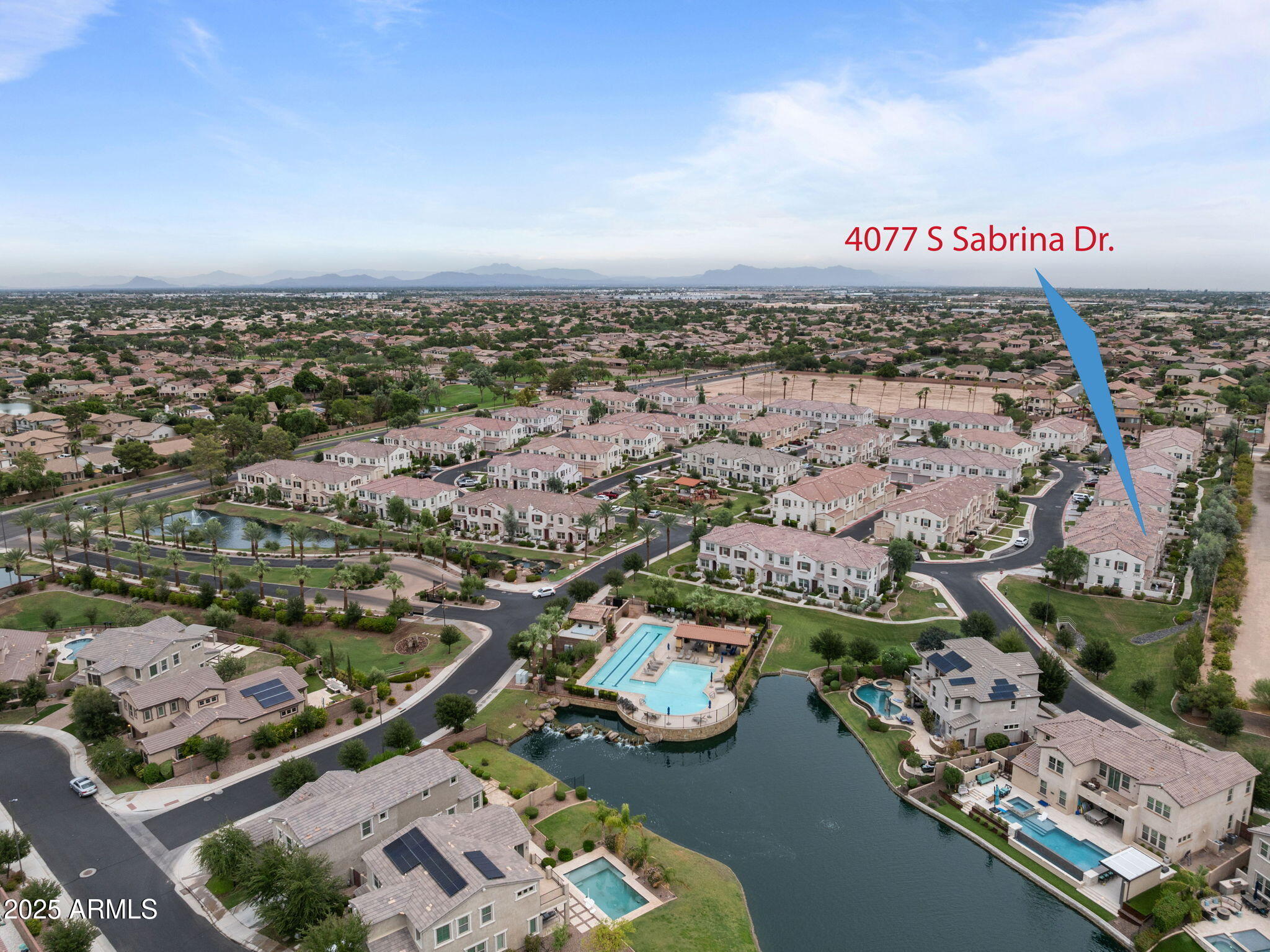 4077 South Sabrina Drive, Unit 127 Chandler, AZ 85248 - Photo 2 of 46 an aerial view of a city