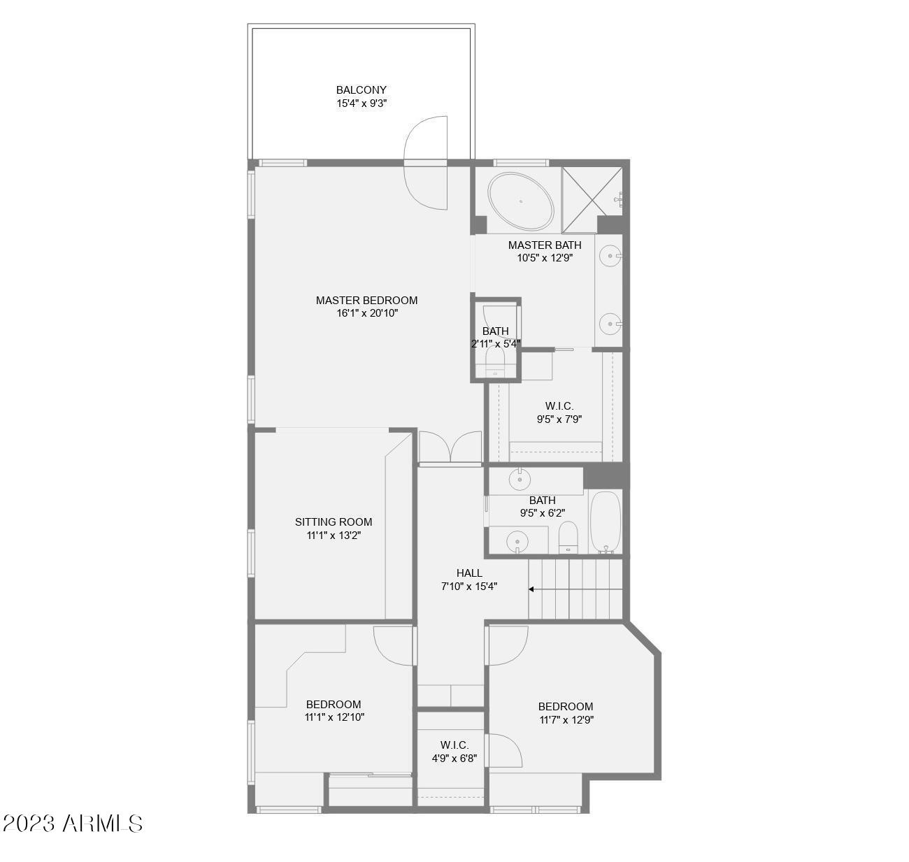 1155 East Grandview Road Phoenix, AZ 85022 - Photo 48 of 49 UPSTAIRS FLOOR PLAN