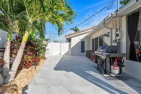 a view of a park with a tree