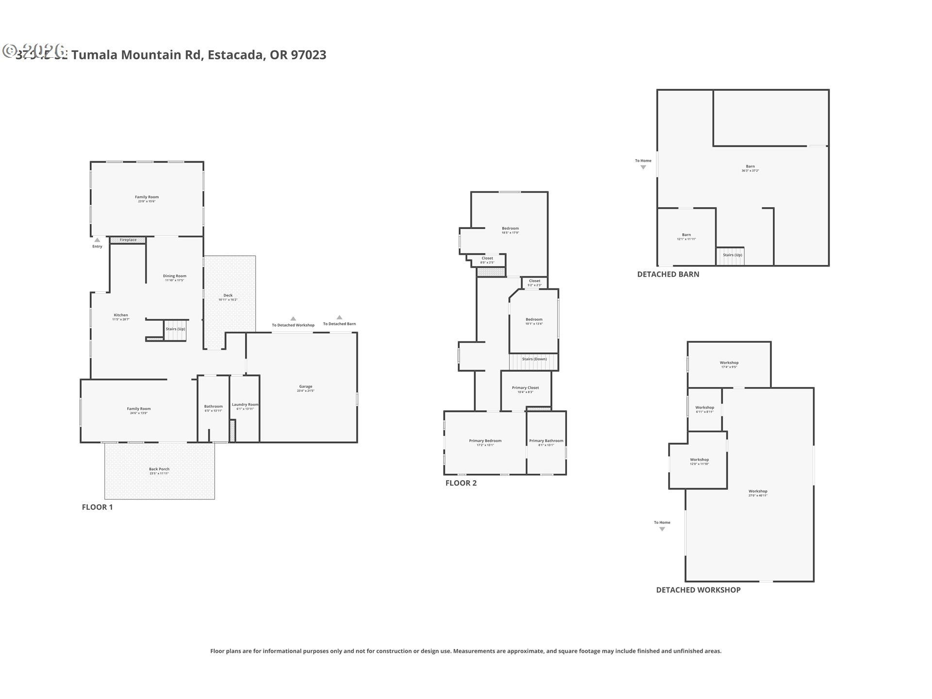 37945 Southeast Tumala Mountain Road Estacada, OR 97023 - Photo 48 of 48 Floor Plan