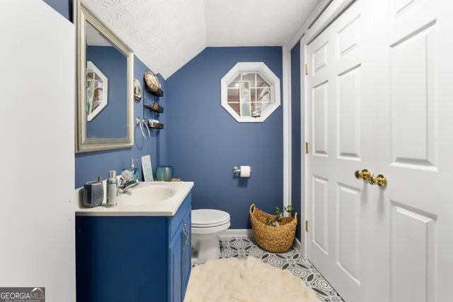 a porch with seating space