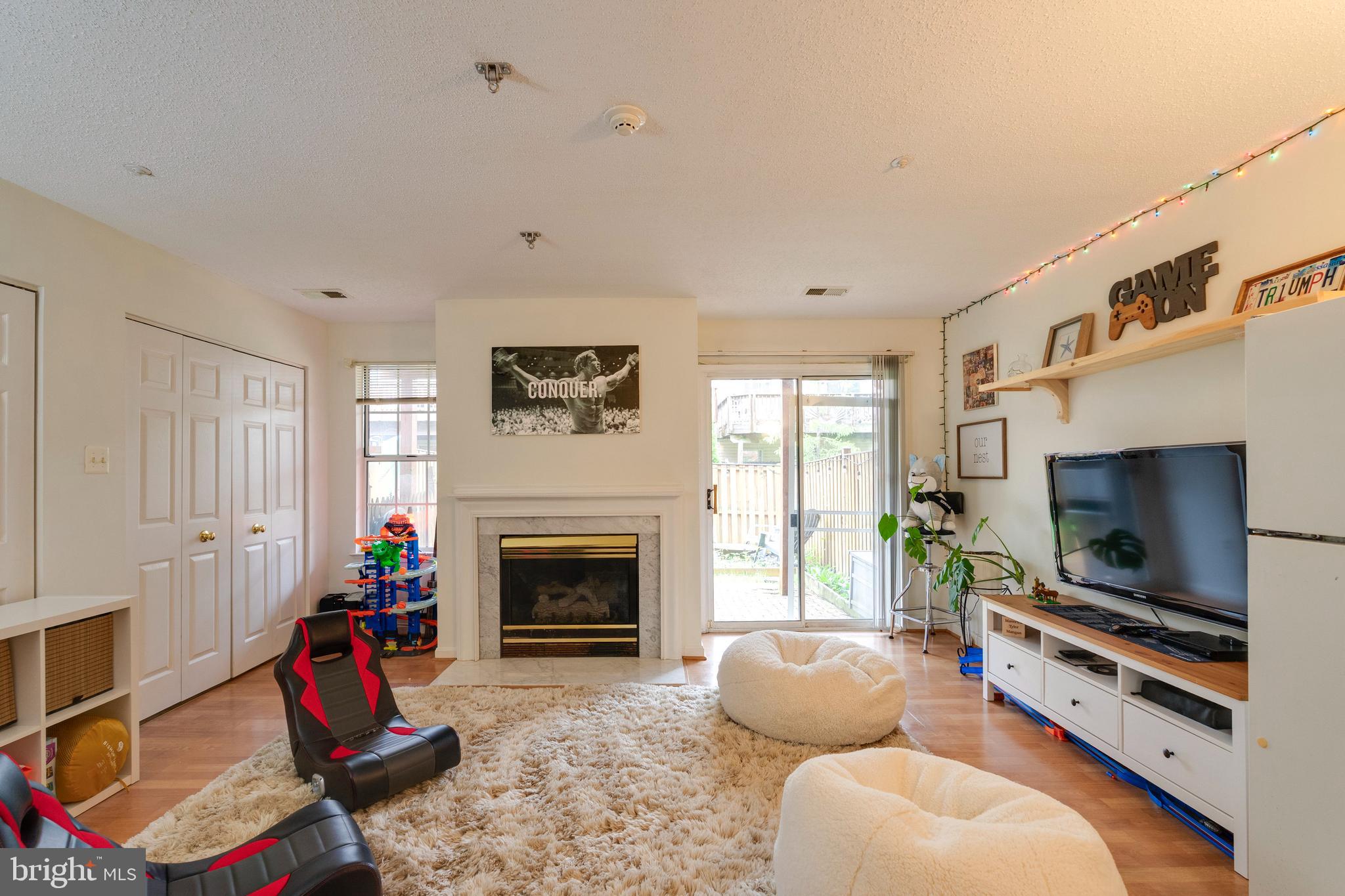 2303 Massanutten Drive Silver Spring, MD 20906 - Photo 20 of 24 a living room with furniture flat screen tv and a fireplace