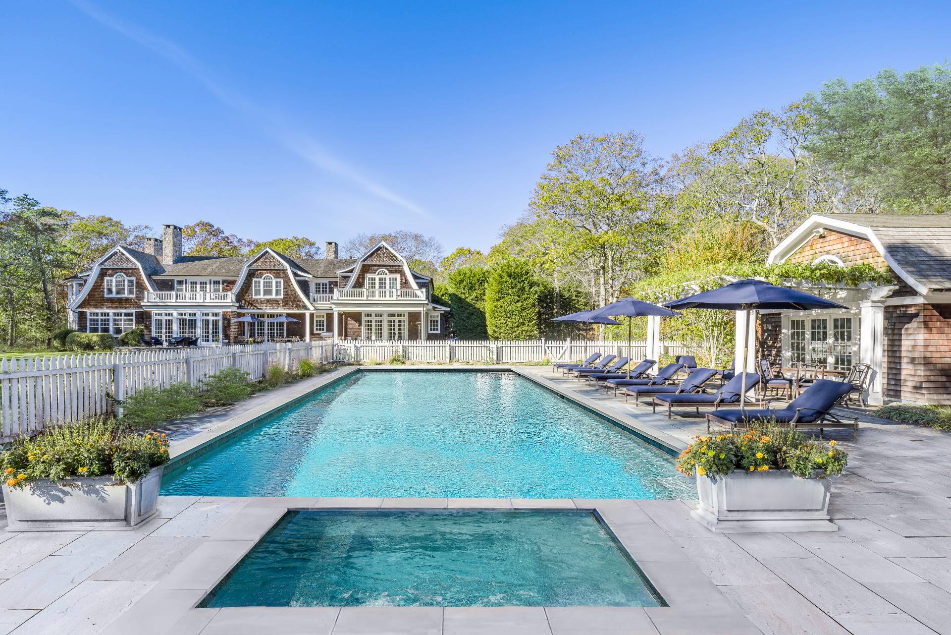 58 Wainscott Stone Road Wainscott, NY 11975 - Photo 42 of 48 a view of a house with garden and sitting area