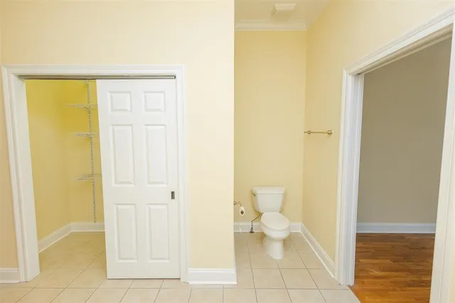 a bathroom with a toilet