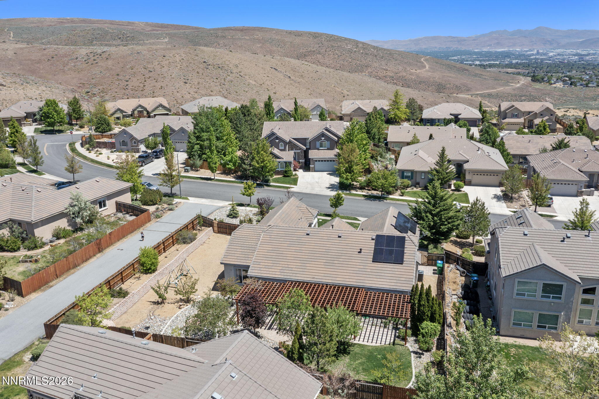 3245 Quartzite Drive Reno, NV 89523 - Photo 53 of 56 an aerial view of a house with a mountain