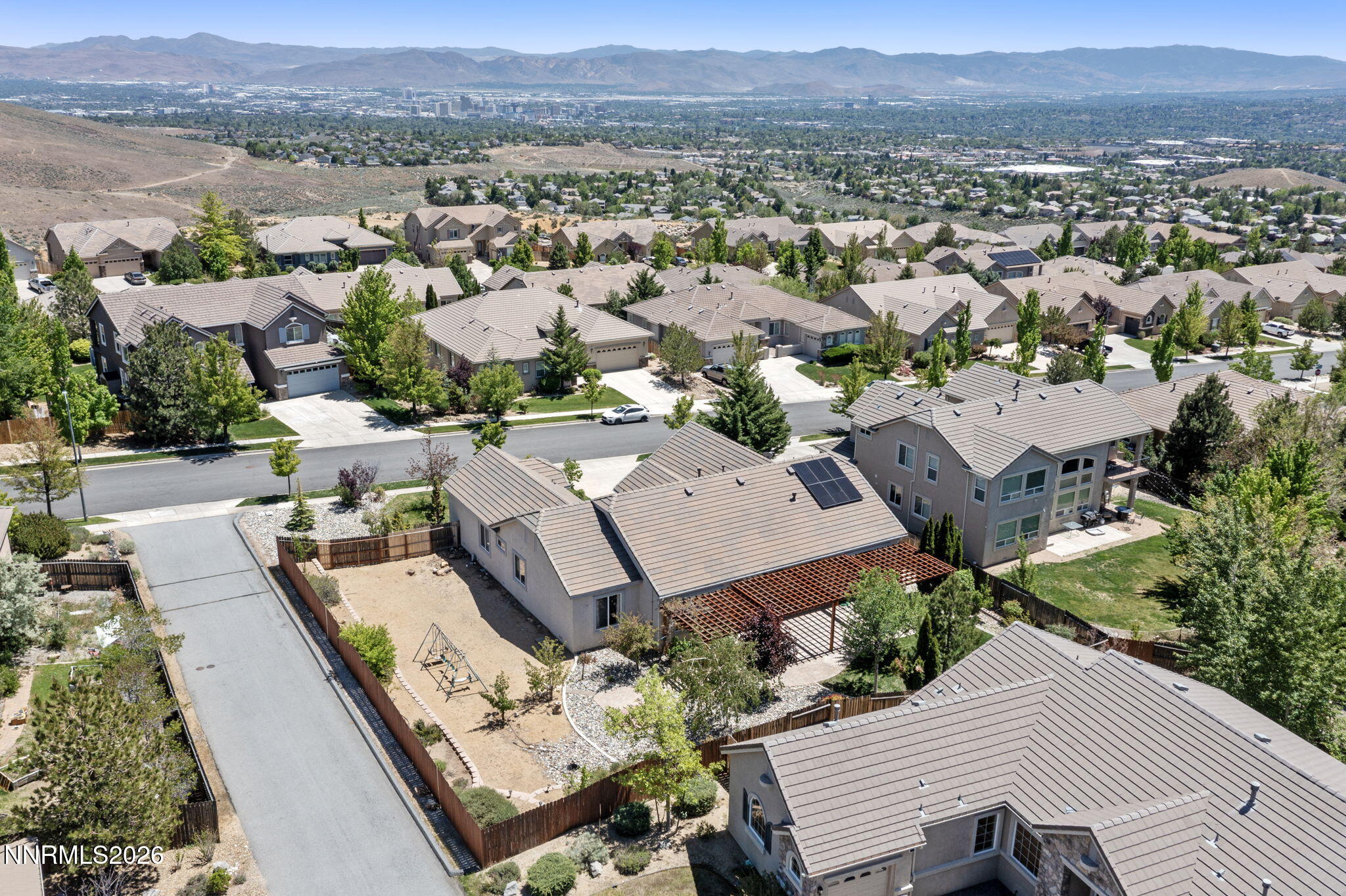 3245 Quartzite Drive Reno, NV 89523 - Photo 54 of 56 an aerial view of a house with a lake view