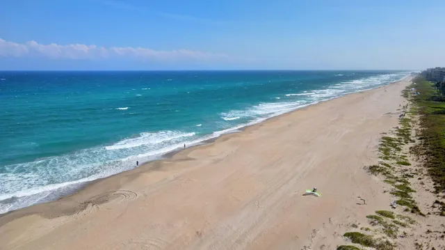 a view of an ocean beach