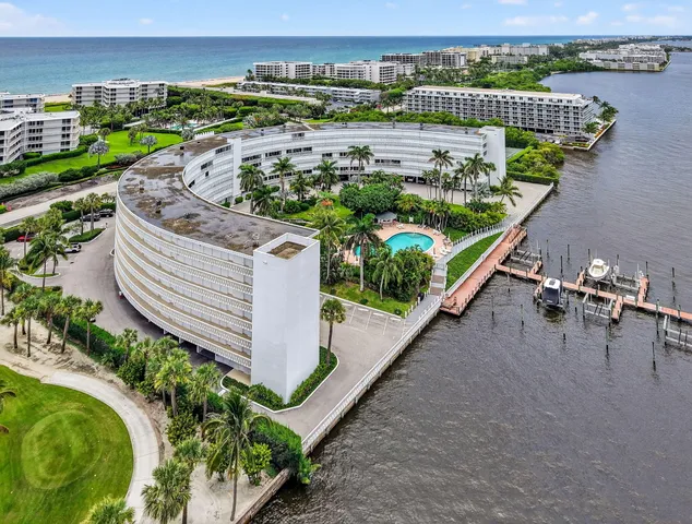 a view of a city with an ocean view