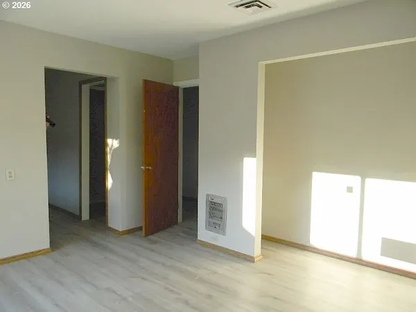 an empty room with a window