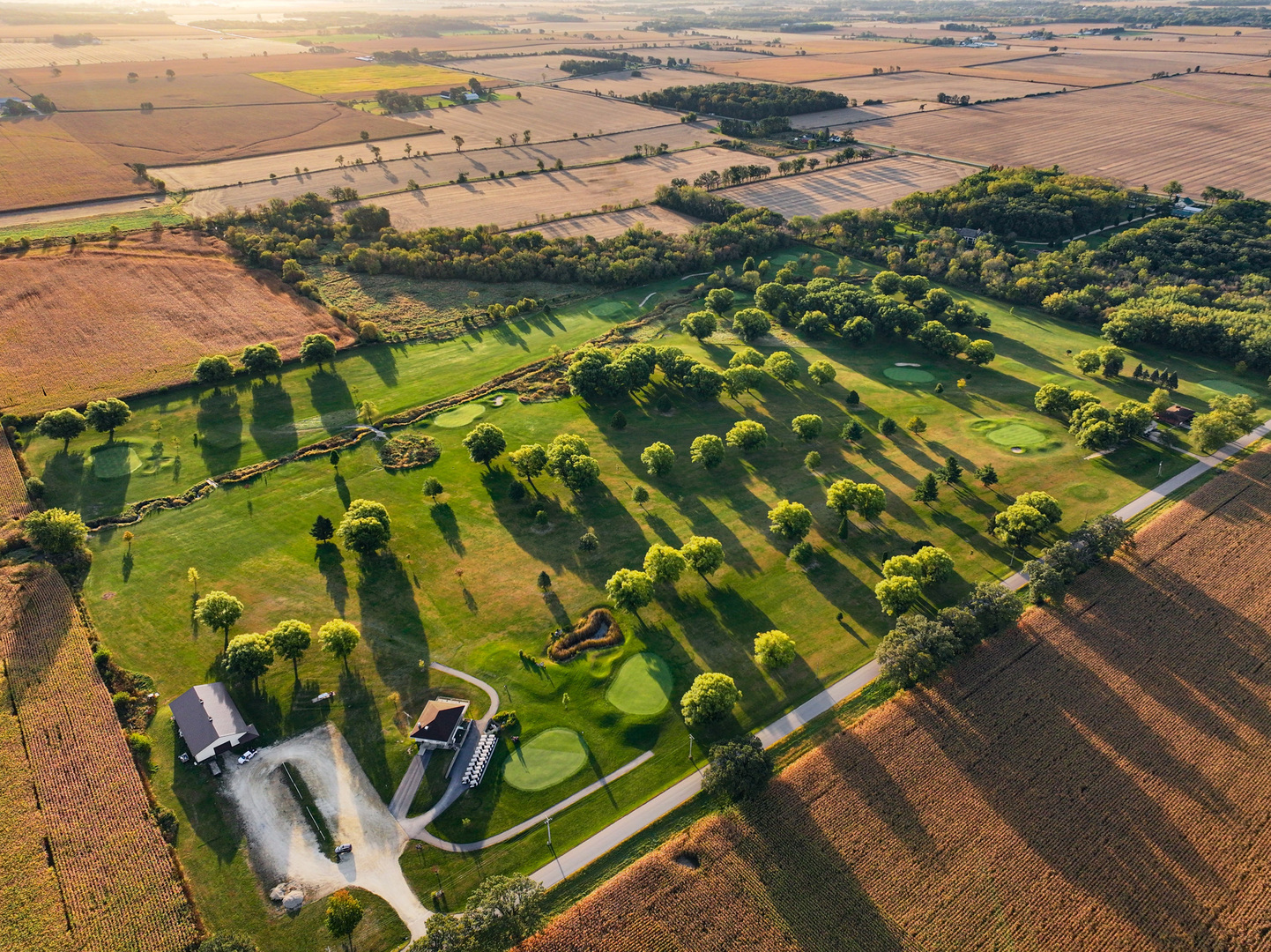 0 Hunter Road Capron, IL 61012 - Photo 21 of 36 an aerial view of residential houses with outdoor space